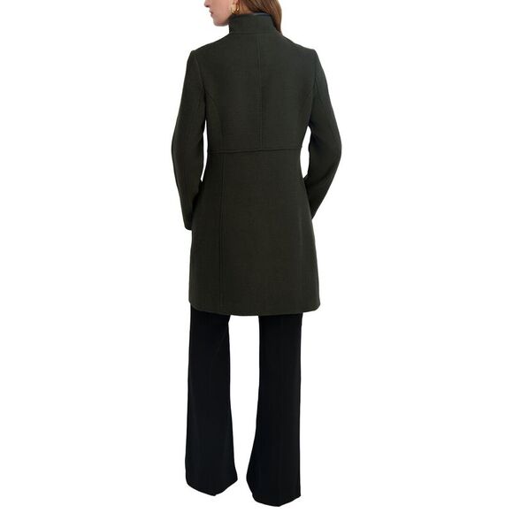 Tahari Womens  Aubrey Wool-Blend Coat, Green - Picture 2 of 4